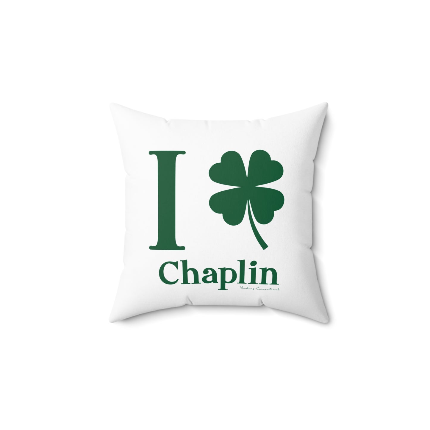 I Clover Chaplin Spun Polyester Square Pillow