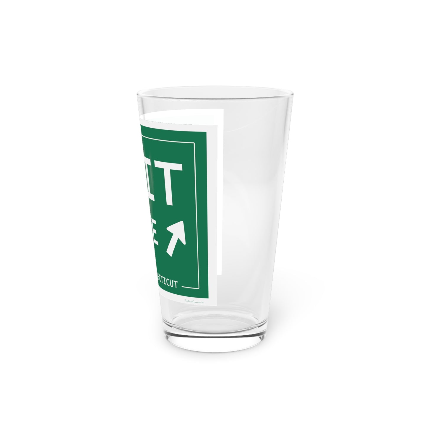 Vintage Exit 68N-E WCP Sign Pint Glass, 16oz