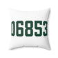 06853 Norwalk Connecticut Zip Code Spun Polyester Square Pillow