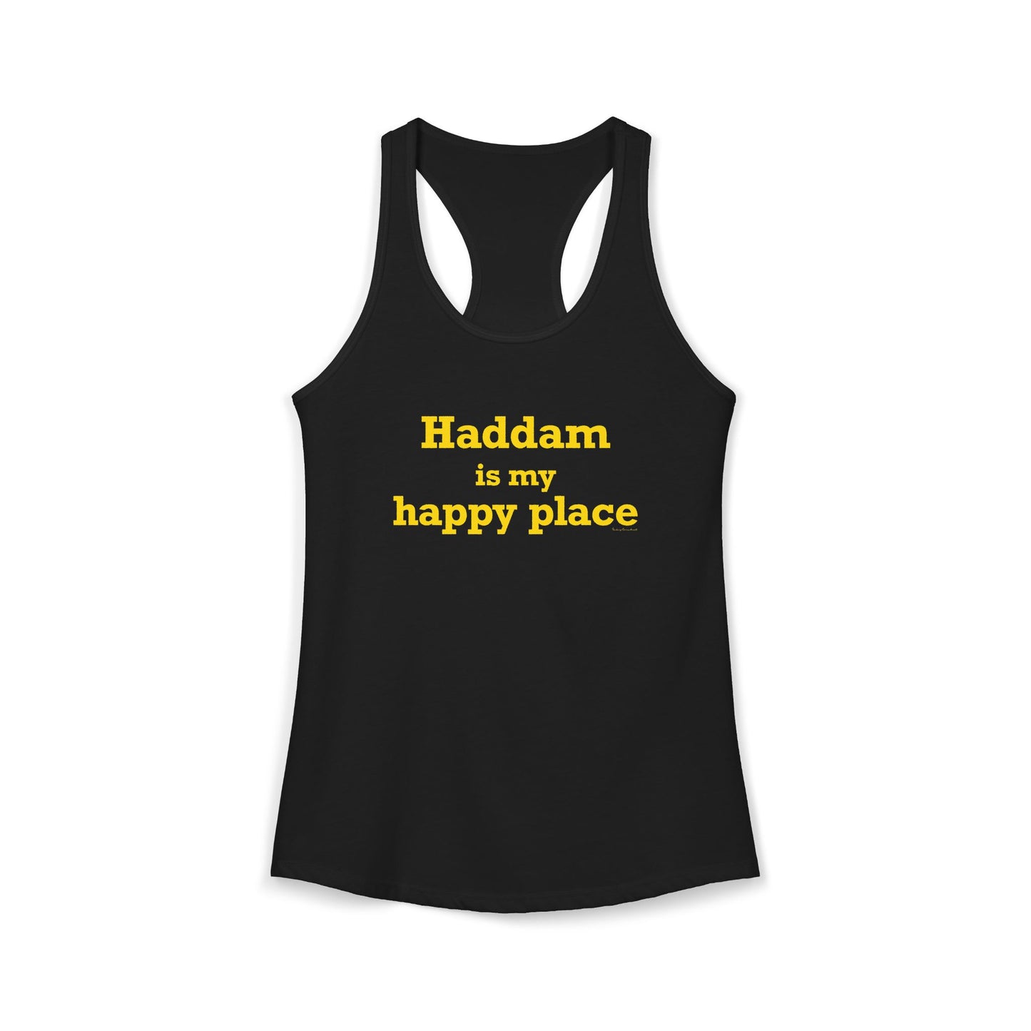 Haddam is My Happy Place Women's Ideal Racerback Tank Top