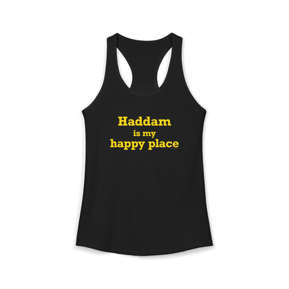 Haddam is My Happy Place Women's Ideal Racerback Tank Top