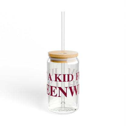 Just a kid from Greenwich Sipper Glass, 16oz
