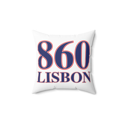 860 Lisbon Red, White & Blue Spun Polyester Square Pillow