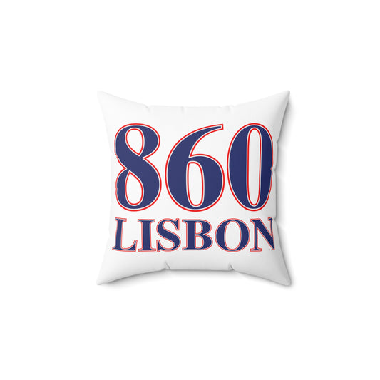 860 Lisbon Red, White & Blue Spun Polyester Square Pillow