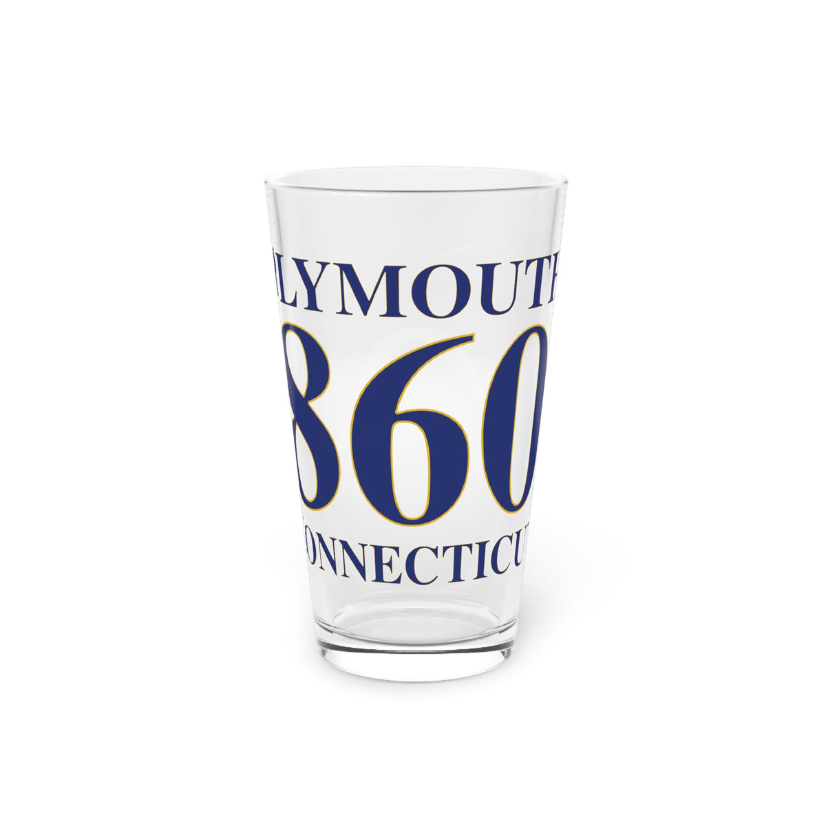 Plymouth 860 Connecticut Pint Glass, 16oz