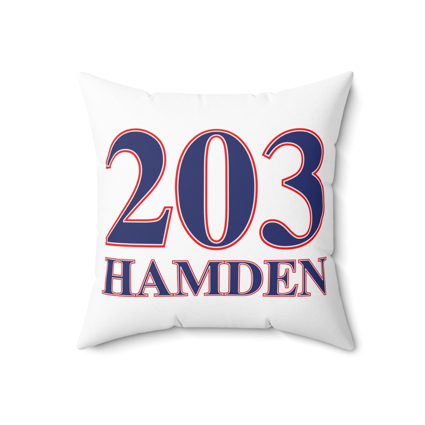 203 Hamden Red White & Blue Spun Polyester Square Pillow