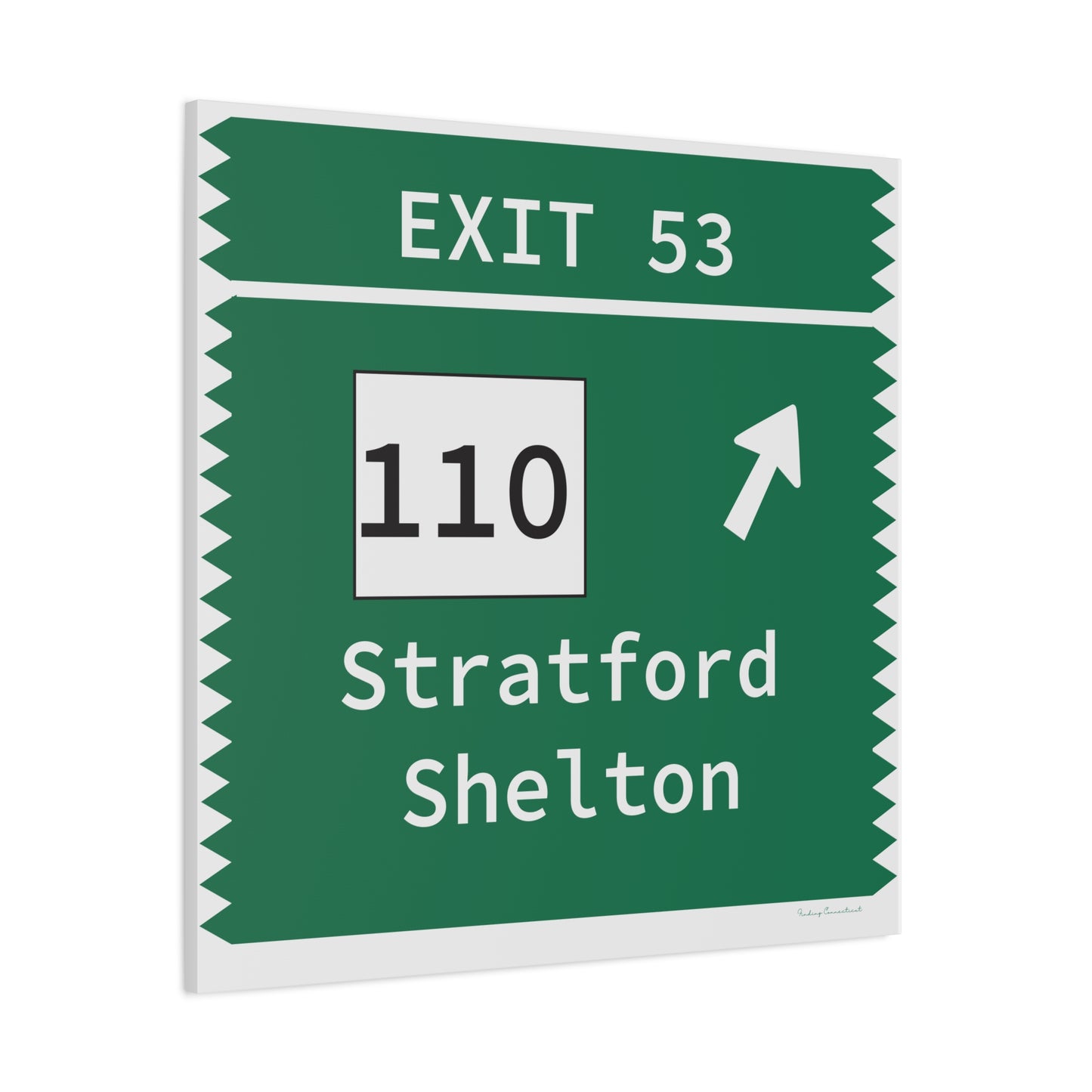 Vintage Merritt Parkway Exit 53 Sign Matte Canvas, Stretched, 1.25"