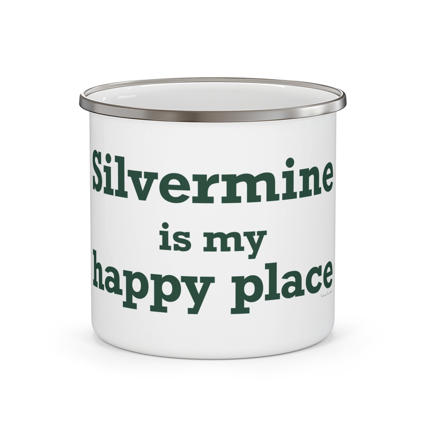 Silvermine is My Happy Place Enamel Camping Mug