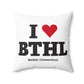 I Heart BTHL Spun Polyester Square Pillow