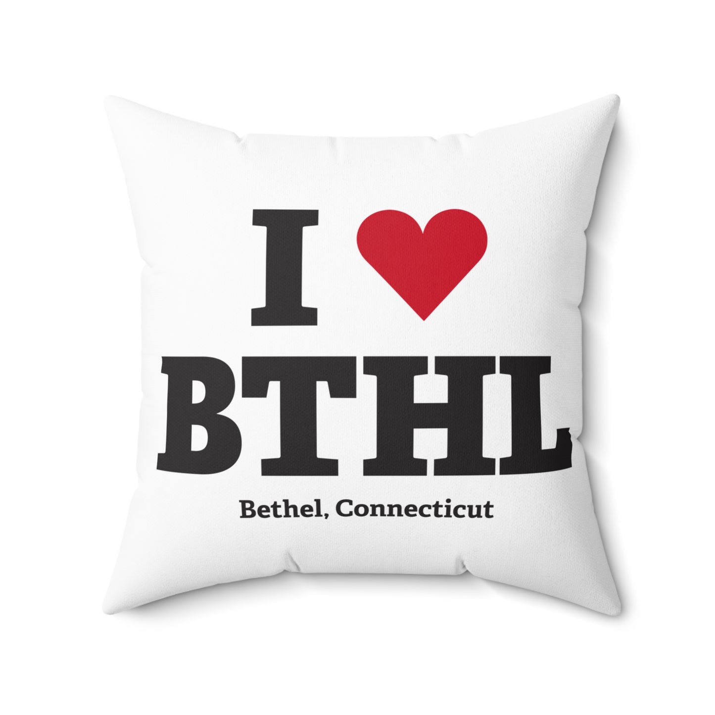 I Heart BTHL Spun Polyester Square Pillow
