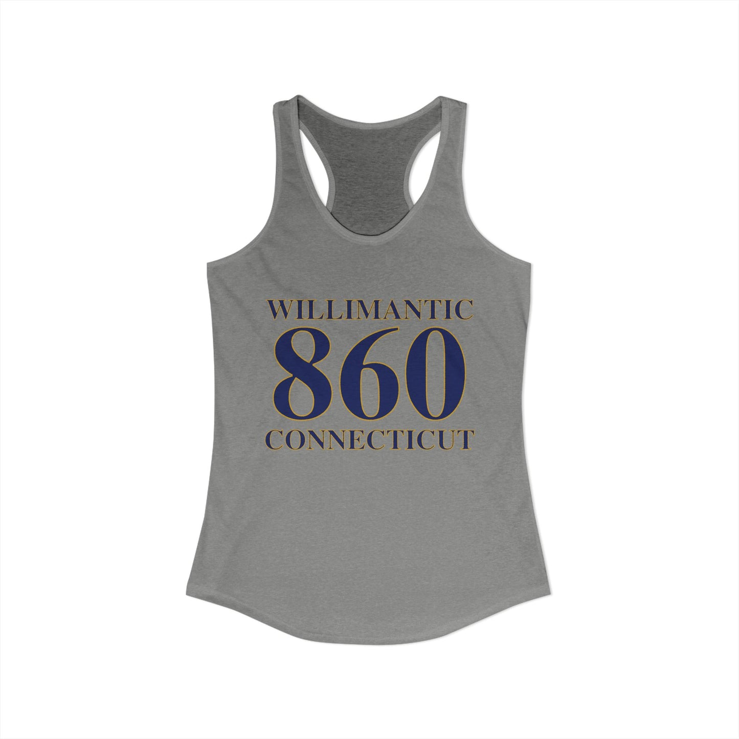 Willimantic 860 Connecticut Women's Ideal Racerback Tank Top