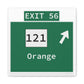 Vintage WCP Exit 56 Sign Matte Canvas, Stretched, 1.25"