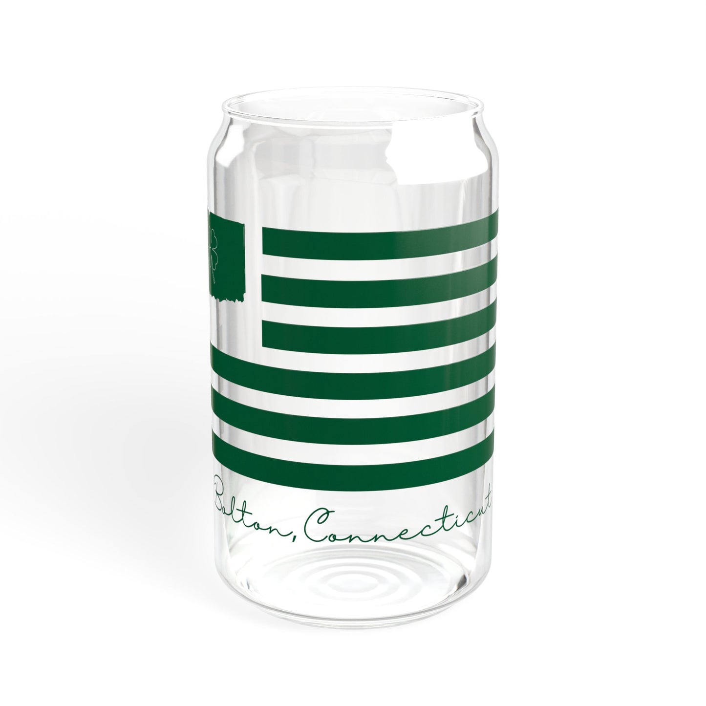 Bolton Connecticut St. Patrick’s Day Flag Sipper Glass, 16oz