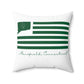 Mansfield Connecticut St. Patrick’s Day Flag Spun Polyester Square Pillow
