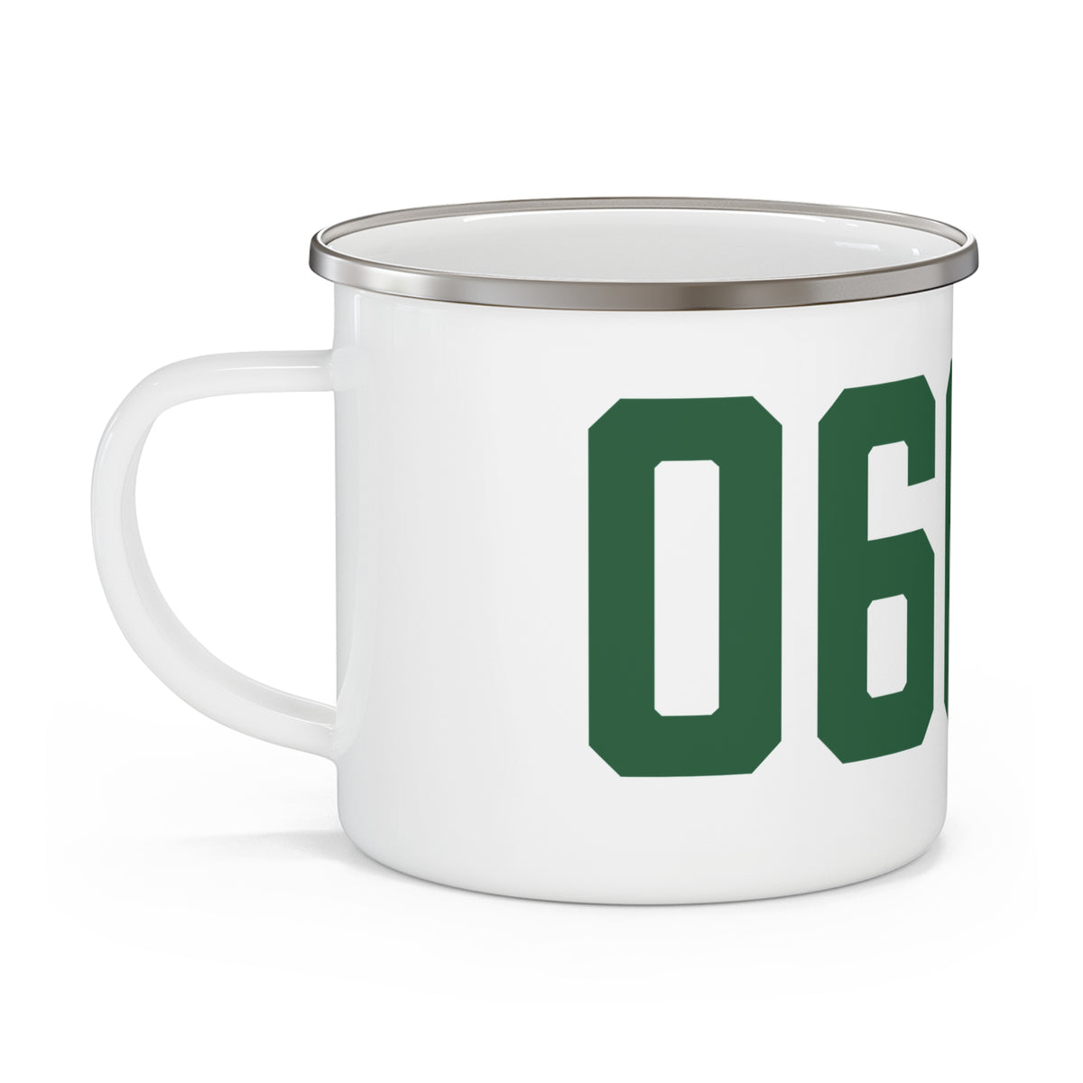 06057 New Hartford Connecticut Zip Code Enamel Camping Mug