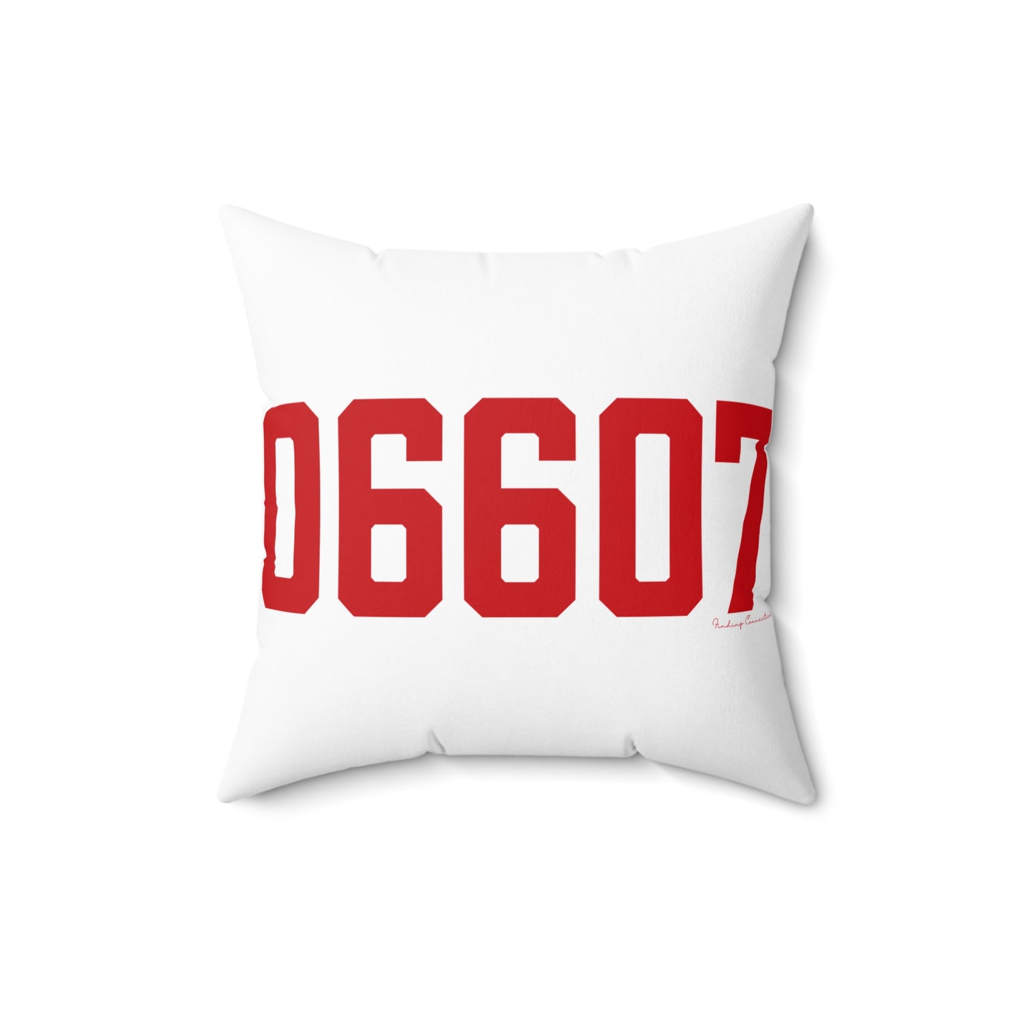 06607 Bridgeport Connecticut Zip Code Spun Polyester Square Pillow