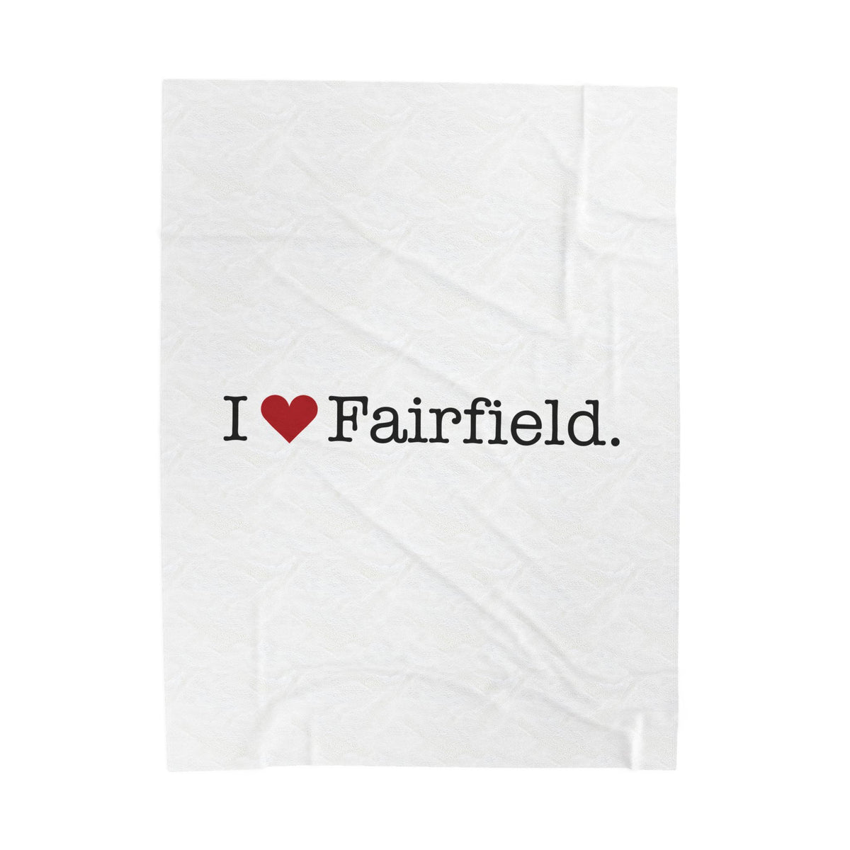 I Heart Fairfield.  Velveteen Plush Blanket
