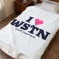 I Heart WSTN Velveteen Plush Blanket