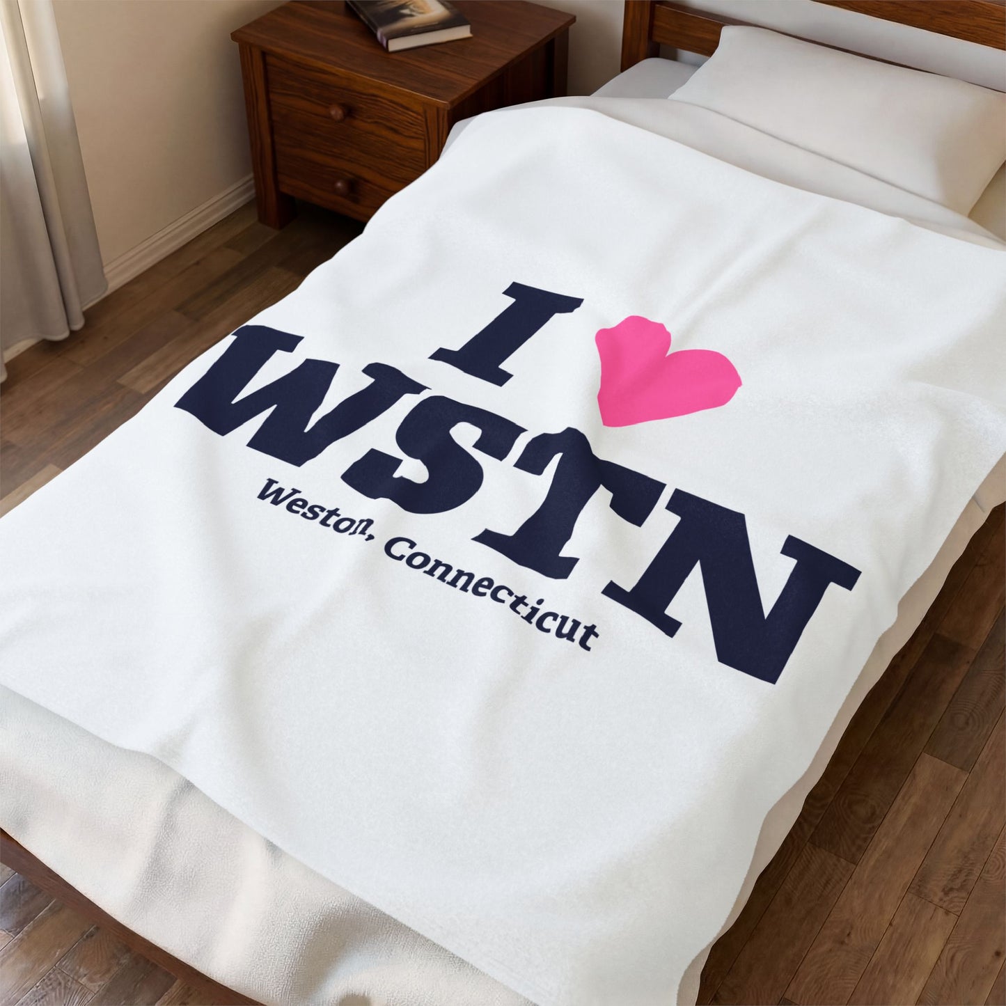 I Heart WSTN Velveteen Plush Blanket