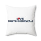 Love South Norwalk Spun Polyester Square Pillow