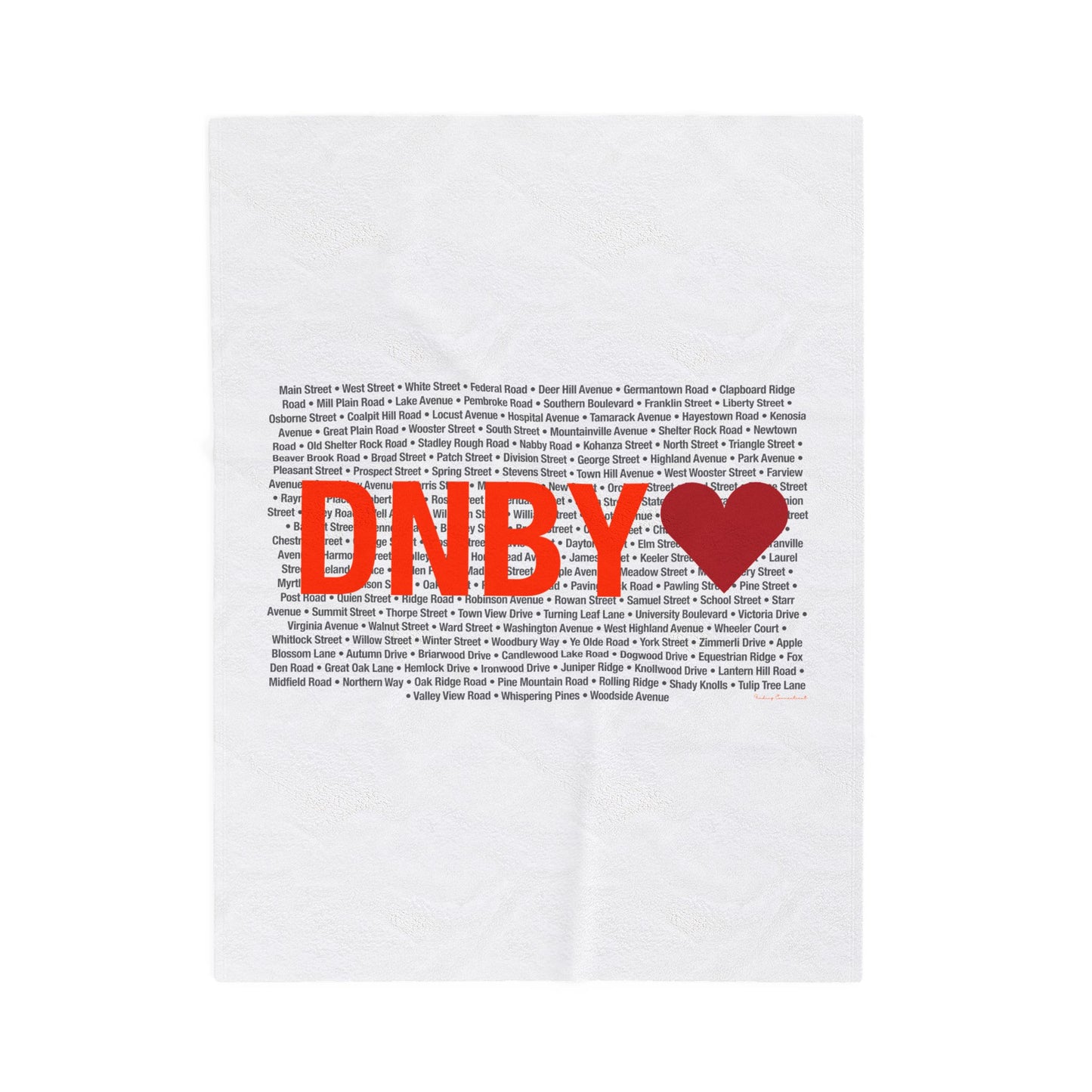 Danbury Love Velveteen Plush Blanket