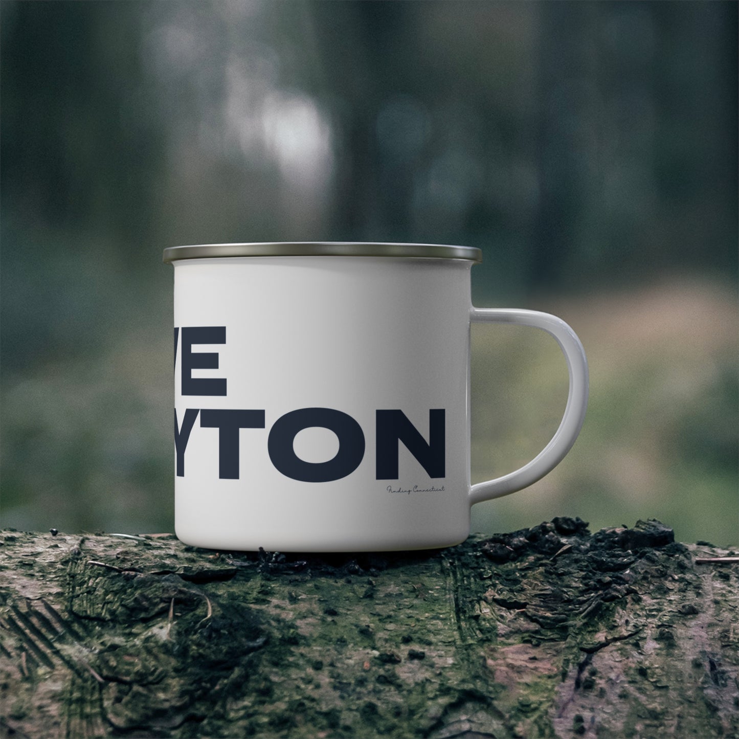 Love Rowayton Enamel Camping Mug