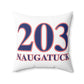 203 Naugatuck Red White & Blue Spun Polyester Square Pillow