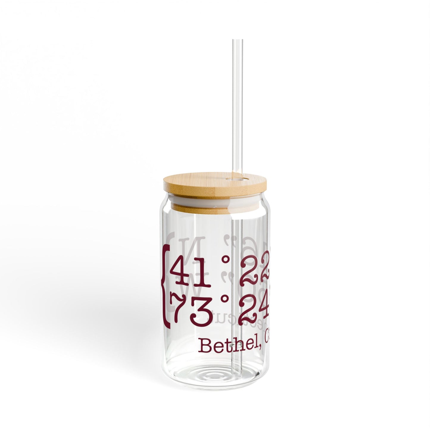 Bethel Coordinates Sipper Glass, 16oz