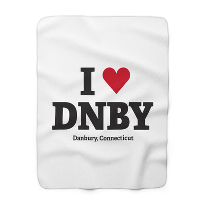 I Heart DNBY Sherpa Fleece Blanket