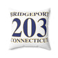 Bridgeport 203 Connecticut Spun Polyester Square Pillow