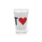 Westport Love Pint Glass, 16oz