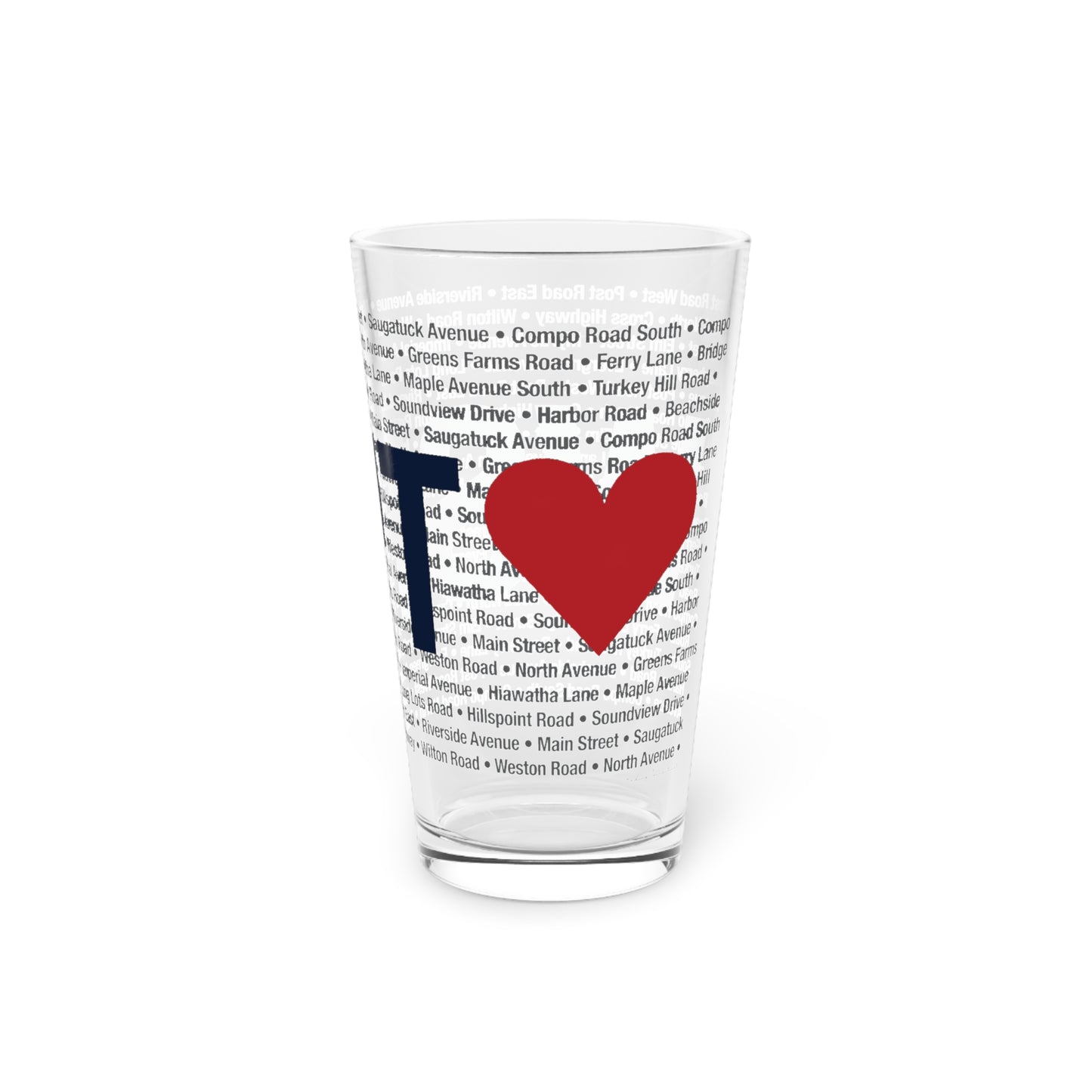 Westport Love Pint Glass, 16oz