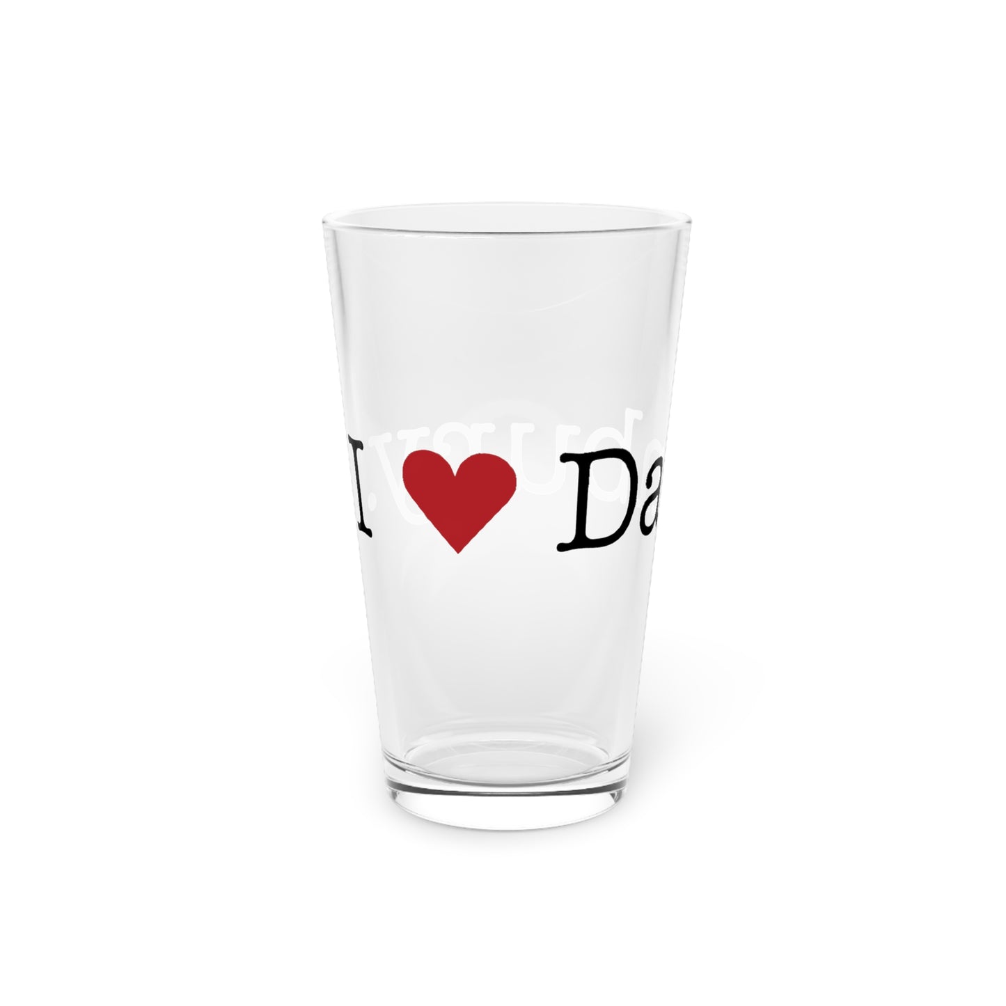 I Heart Danbury. Pint Glass, 16oz