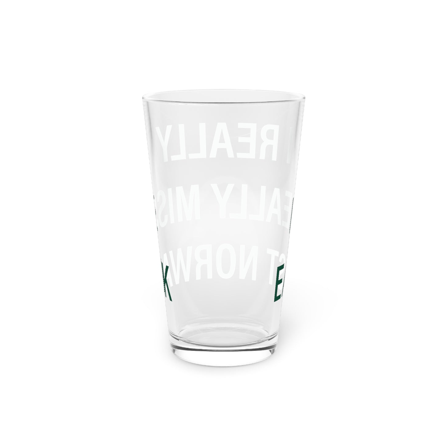 I Really Really Miss East Norwalk Pint Glass, 16oz