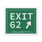 Vintage Exit 62 WCP Sign Matte Canvas, Stretched, 1.25"