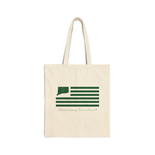 Middlebury Connecticut St. Patrick’s Day Flag Cotton Canvas Tote Bag