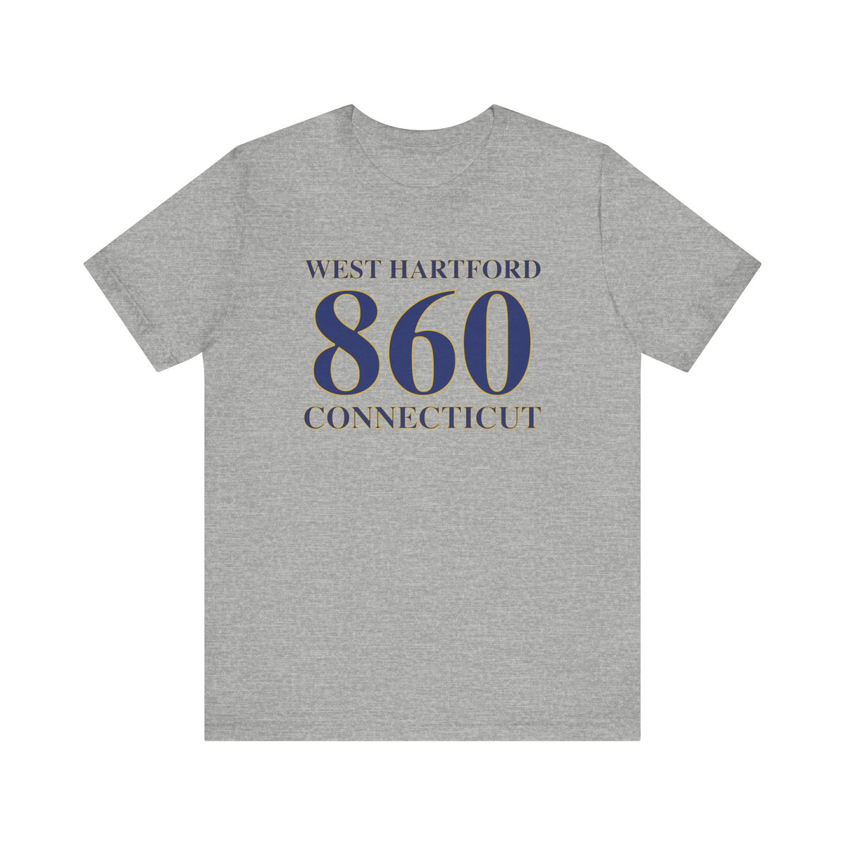West Hartford 860 Connecticut Unisex Jersey Short Sleeve T-Shirt