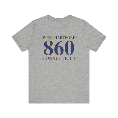 West Hartford 860 Connecticut Unisex Jersey Short Sleeve T-Shirt