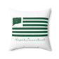 Norfolk Connecticut St. Patrick’s Day Flag Spun Polyester Square Pillow