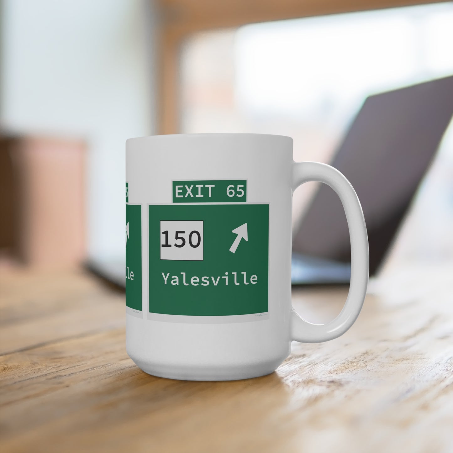 Vintage WCP Exit 65 Sign Mug 15oz