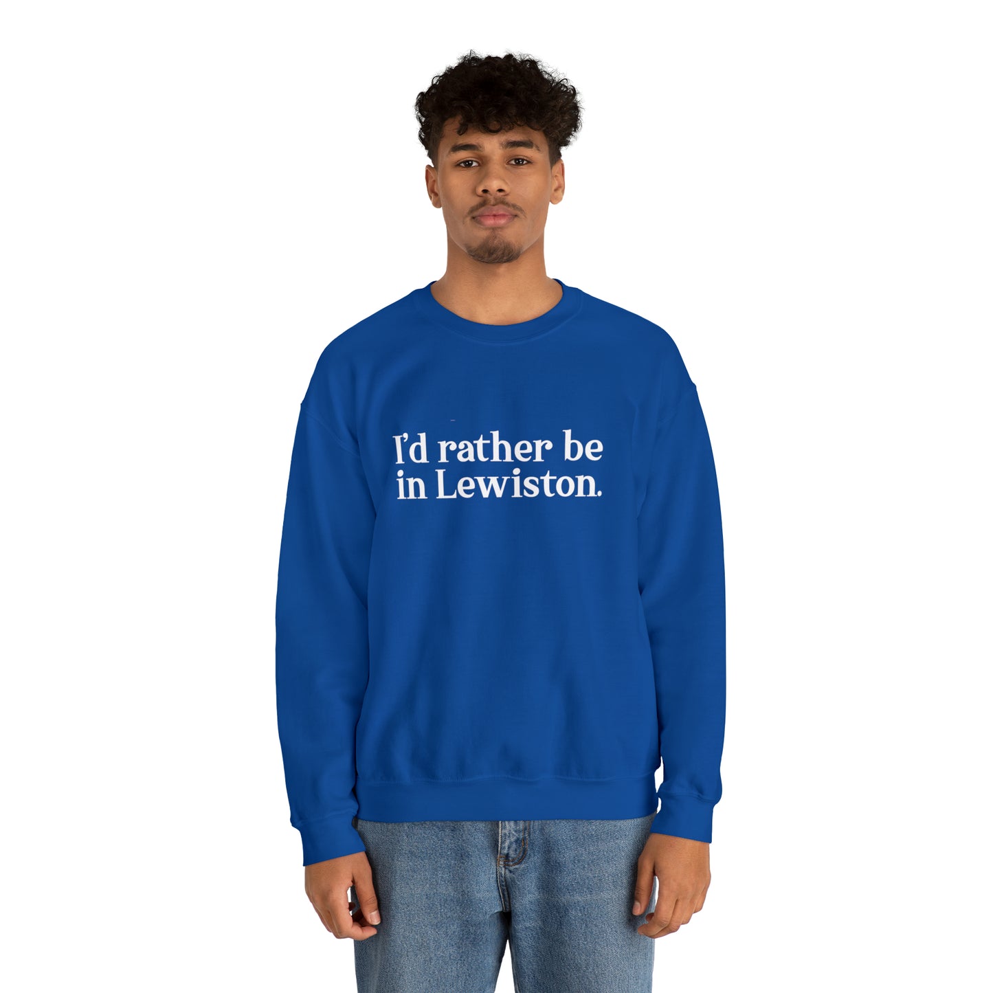 I'd rather be in Lewiston Unisex Heavy Blend™ Crewneck Sweatshirt