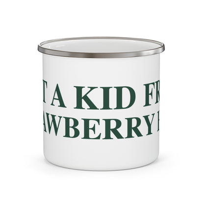 Just a kid from Strawberry Hill Enamel Camping Mug