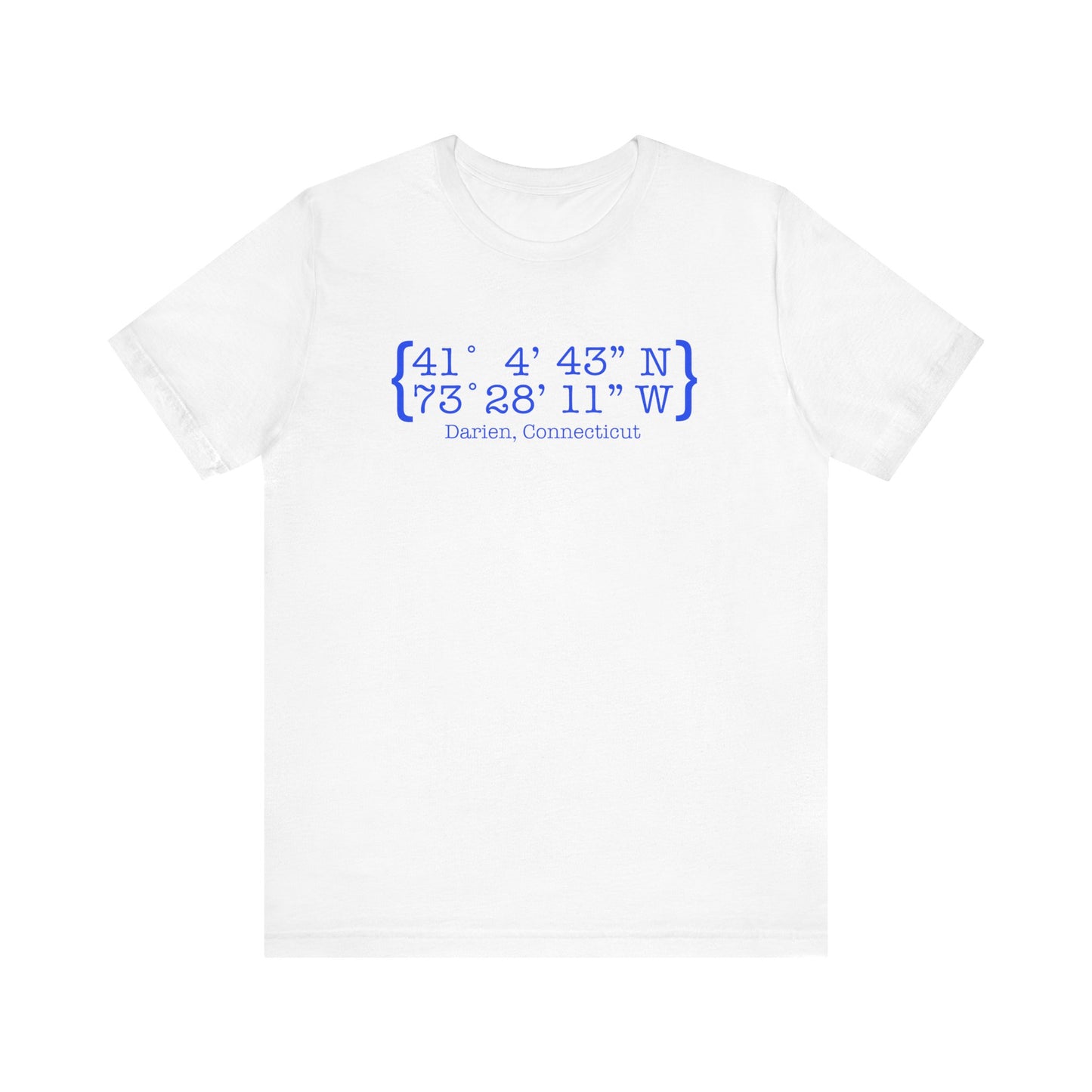 Darien Coordinates Unisex Jersey Short Sleeve T-Shirt