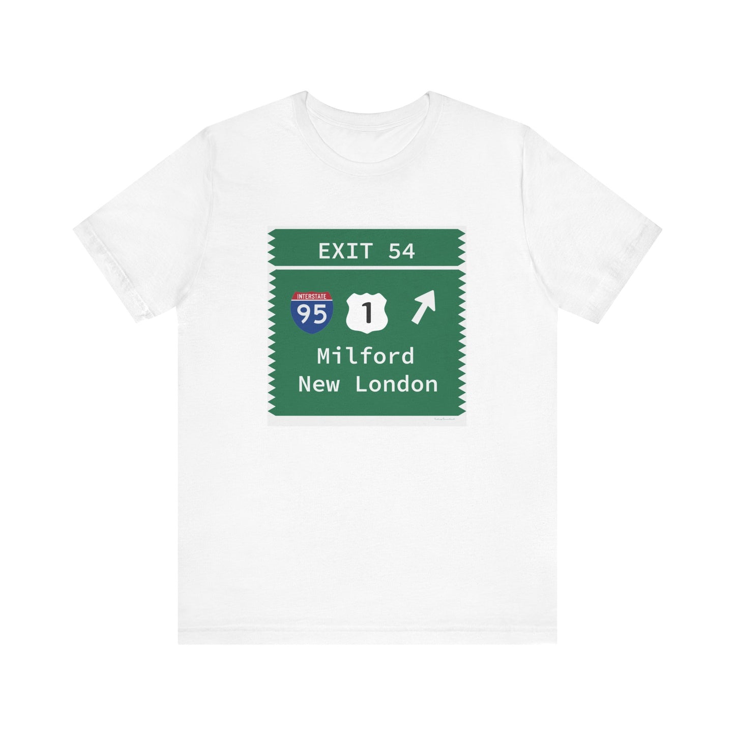 Vintage Merritt Parkway Exit 54 Sign Unisex Jersey Short Sleeve T-Shirt