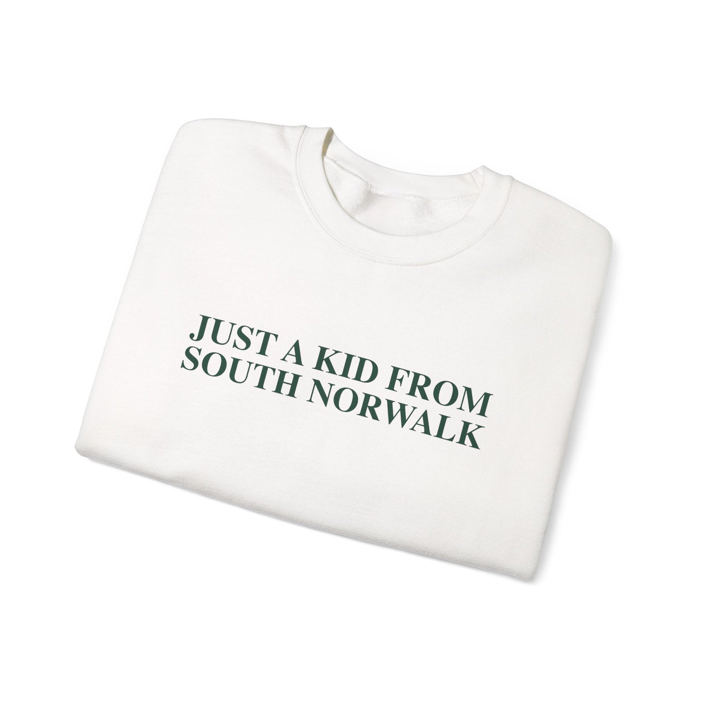 Just a kid from South Norwalk Unisex Heavy Blend™ Crewneck Sweatshirt