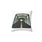 Saugatuck Bridge Lights Spun Polyester Square Pillow