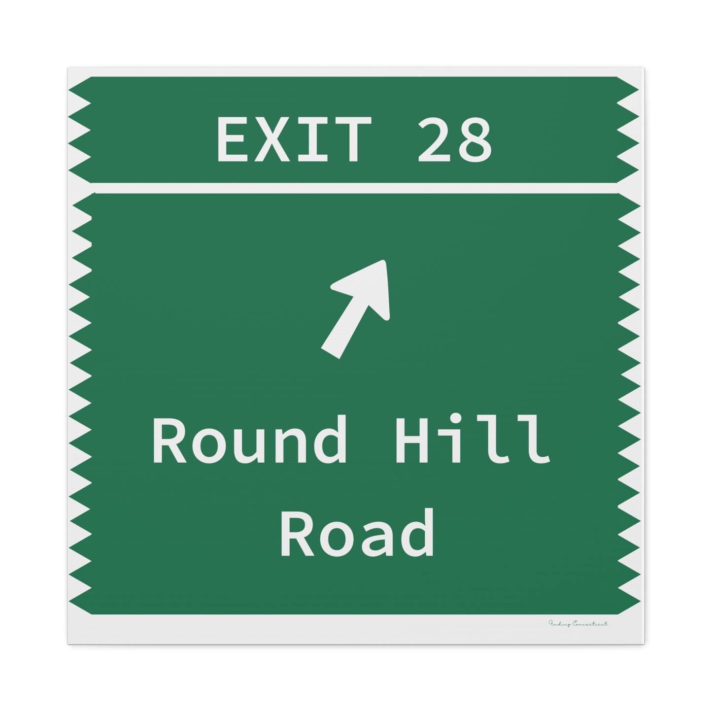 Vintage Merritt Parkway Exit 28 Sign Matte Canvas, Stretched, 1.25"