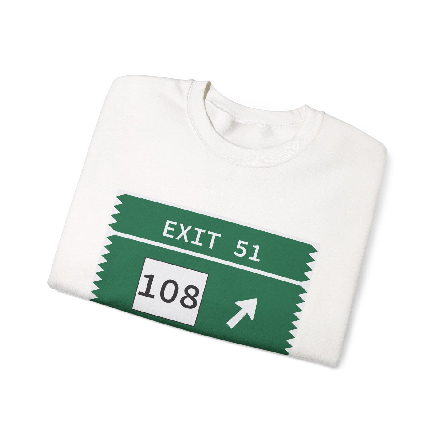 Vintage Merritt Parkway Exit 51 Sign Unisex Heavy Blend™ Crewneck Sweatshirt