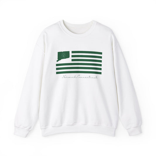 Norwich Connecticut St Patrick’s Day Flag Unisex Heavy Blend™ Crewneck Sweatshirt