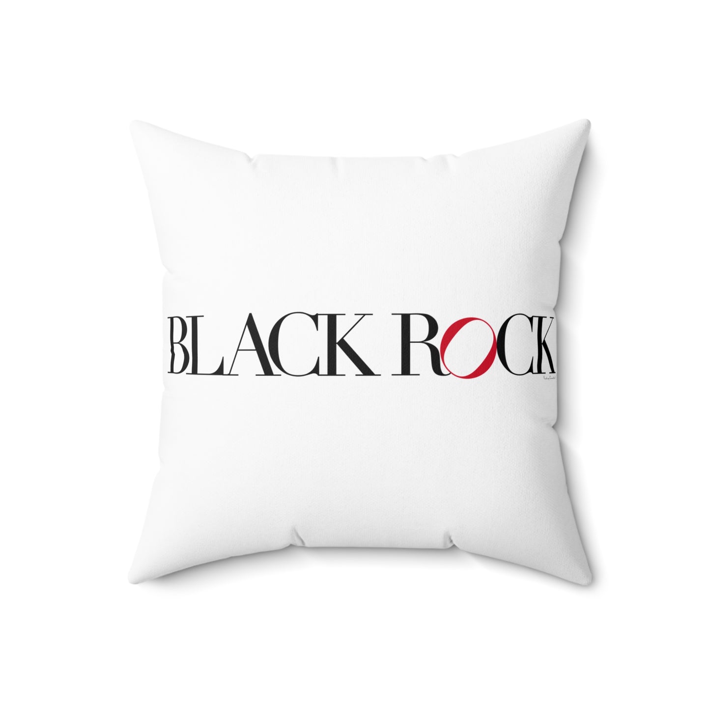 41 Tilt Black Rock Spun Polyester Square Pillow